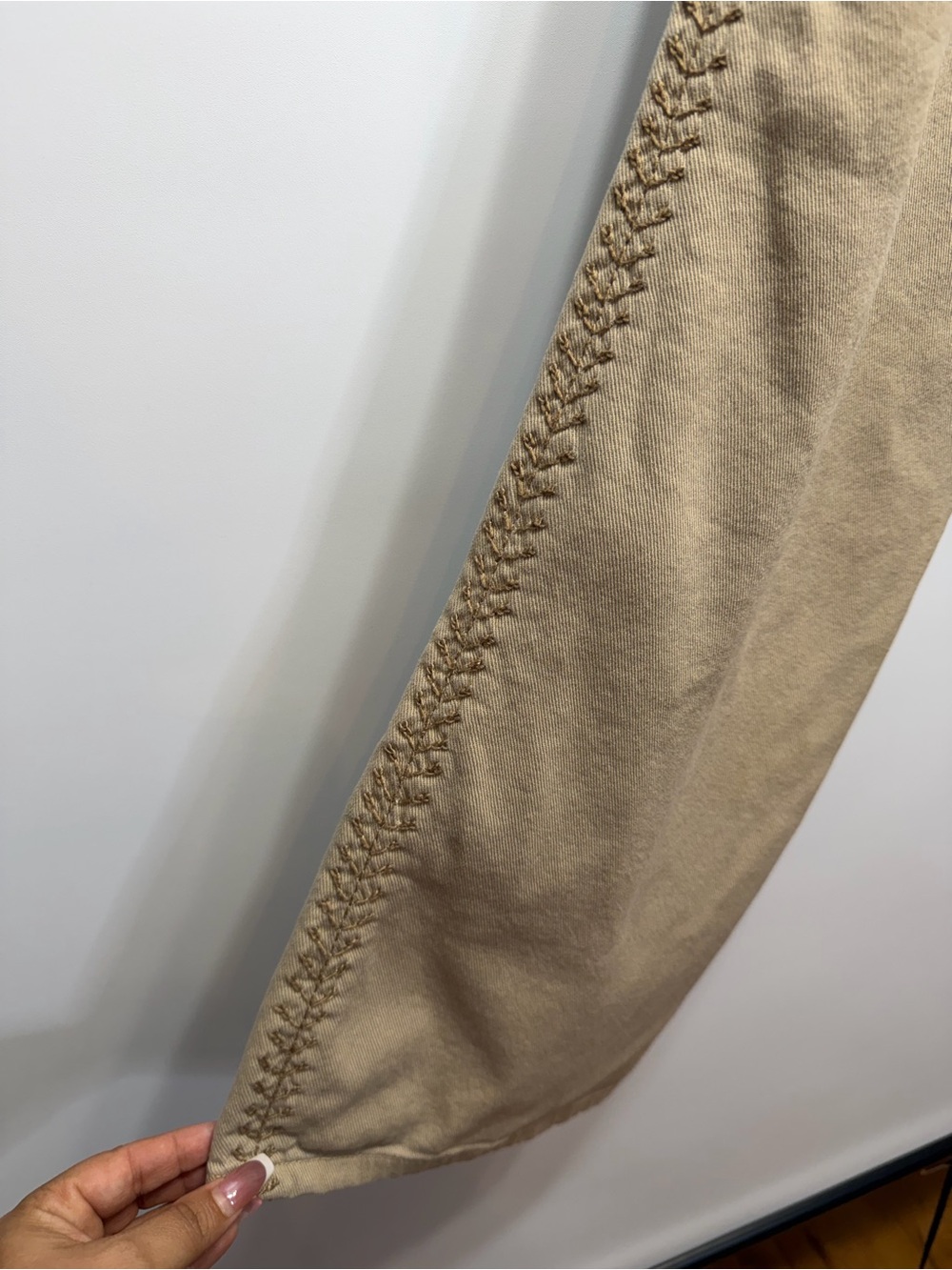 Lauren Ralph Lauren Jeans 14W Tan Braided Side Detail Straight Leg Pants - Picture 6 of 16